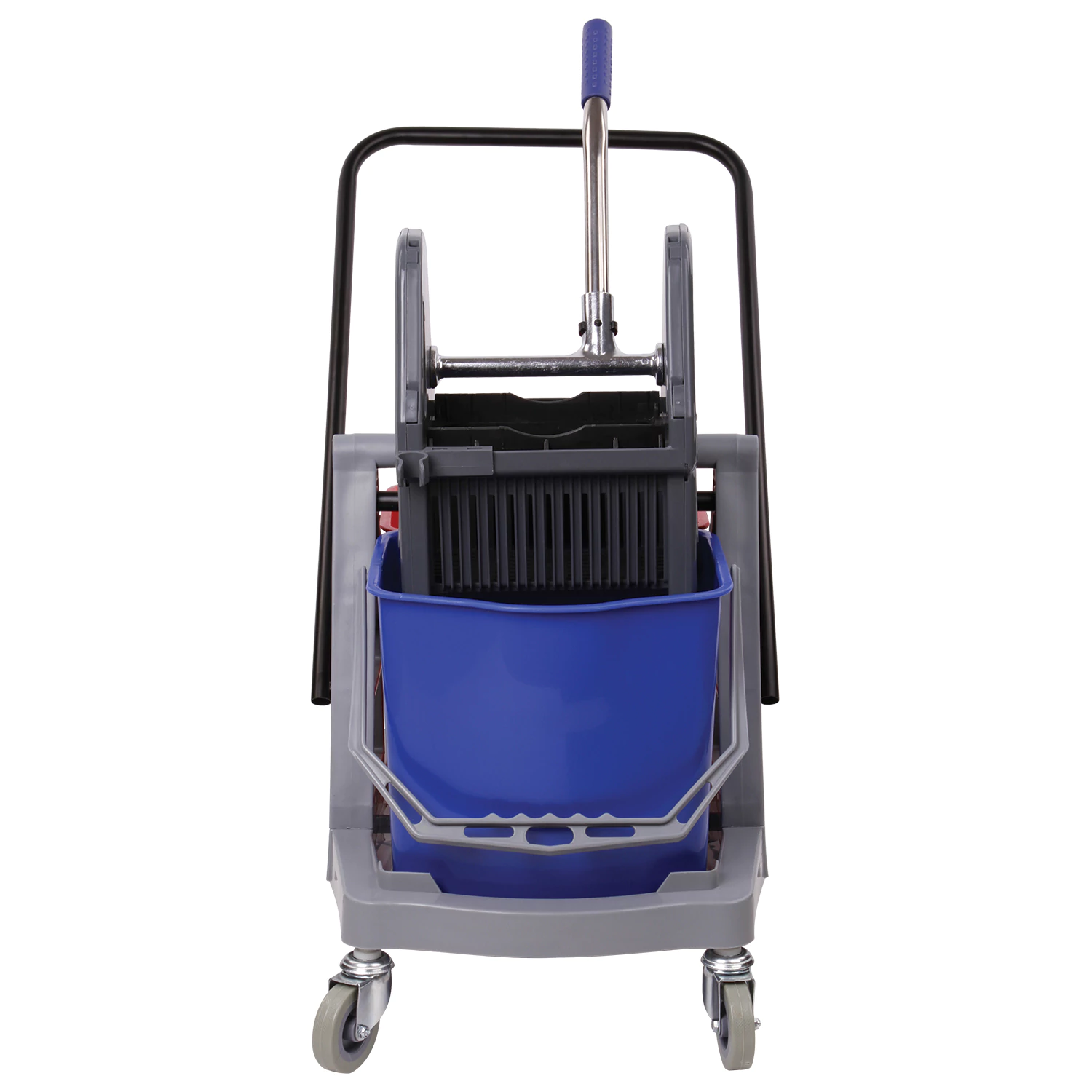 Тележка уборочная BRABIX, 2-съемных ведра 17л, механический отжим, пластиковый каркас